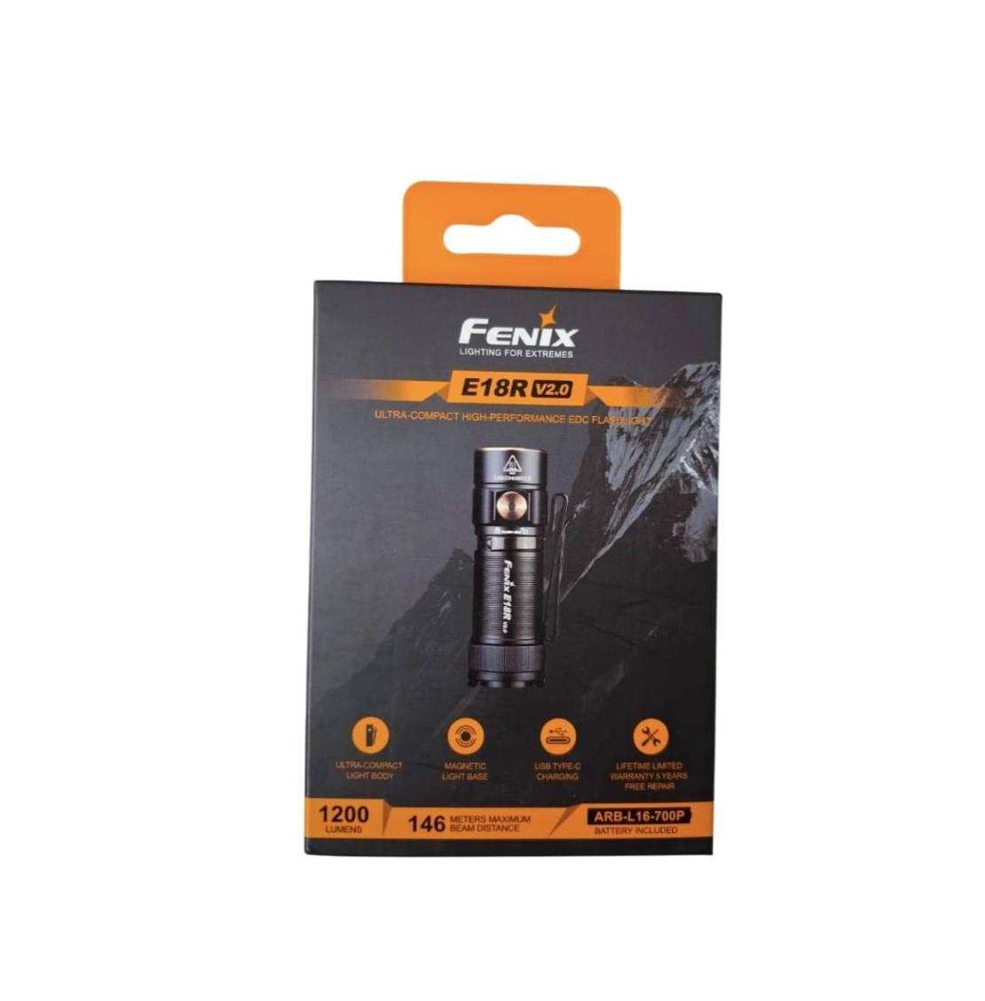 פנס נטען 1200 לומנס – Fenix