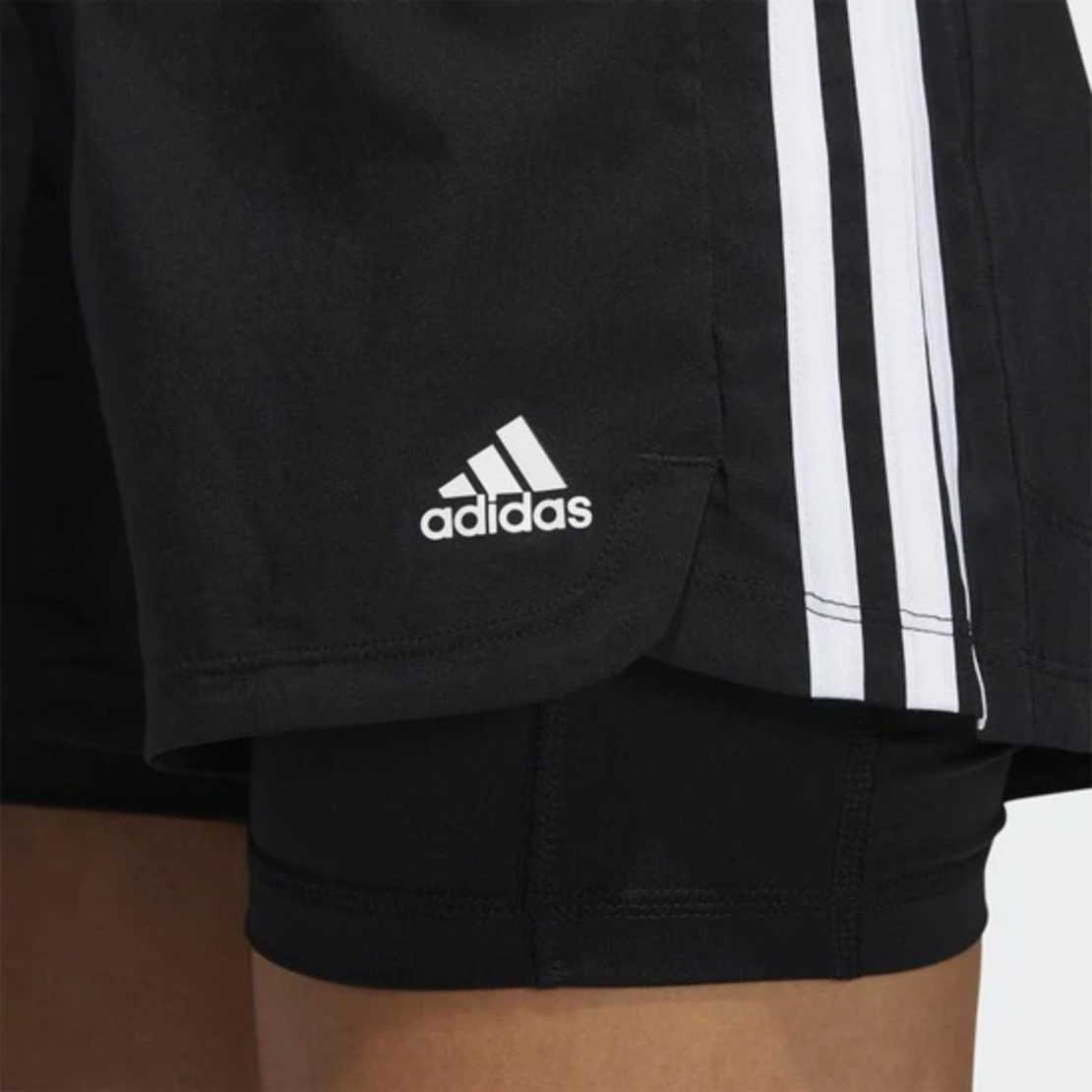 שורט עם טייץ אדידס | Adidas Pacer 3-Stripes Woven Two-in-One