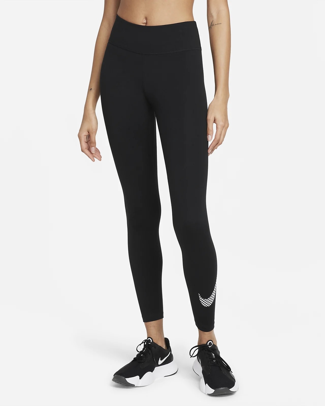 טייץ נייק לנשים | Nike Dri-FIT One Icon Clash Mid-Rise Graphic Leggings