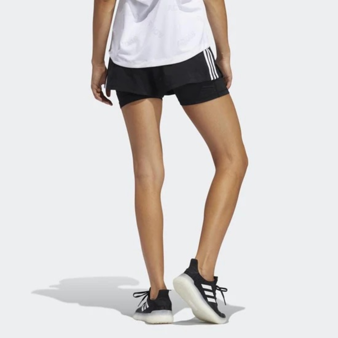 שורט עם טייץ אדידס | Adidas Pacer 3-Stripes Woven Two-in-One
