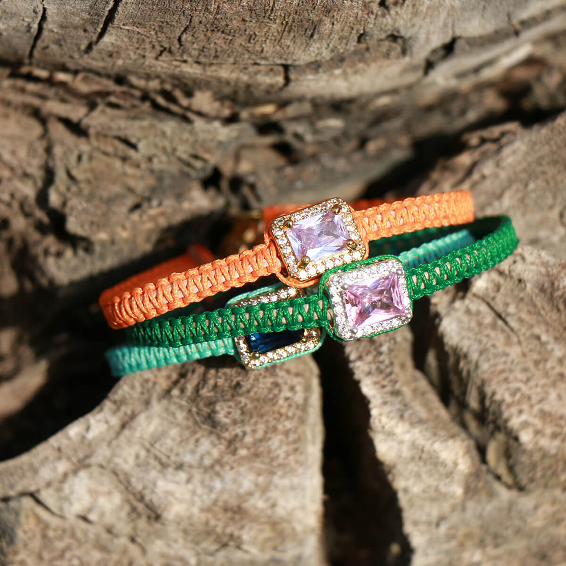 צמיד הוואנה - כתום, סגול, זהב