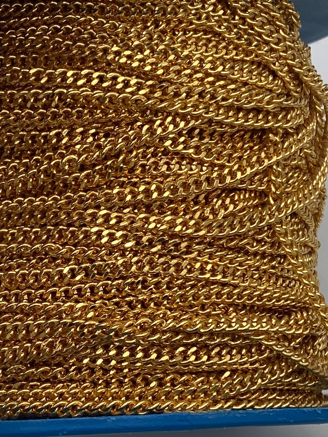 שרשרת פנצר פליז בציפוי זהב כהה 24K (7)