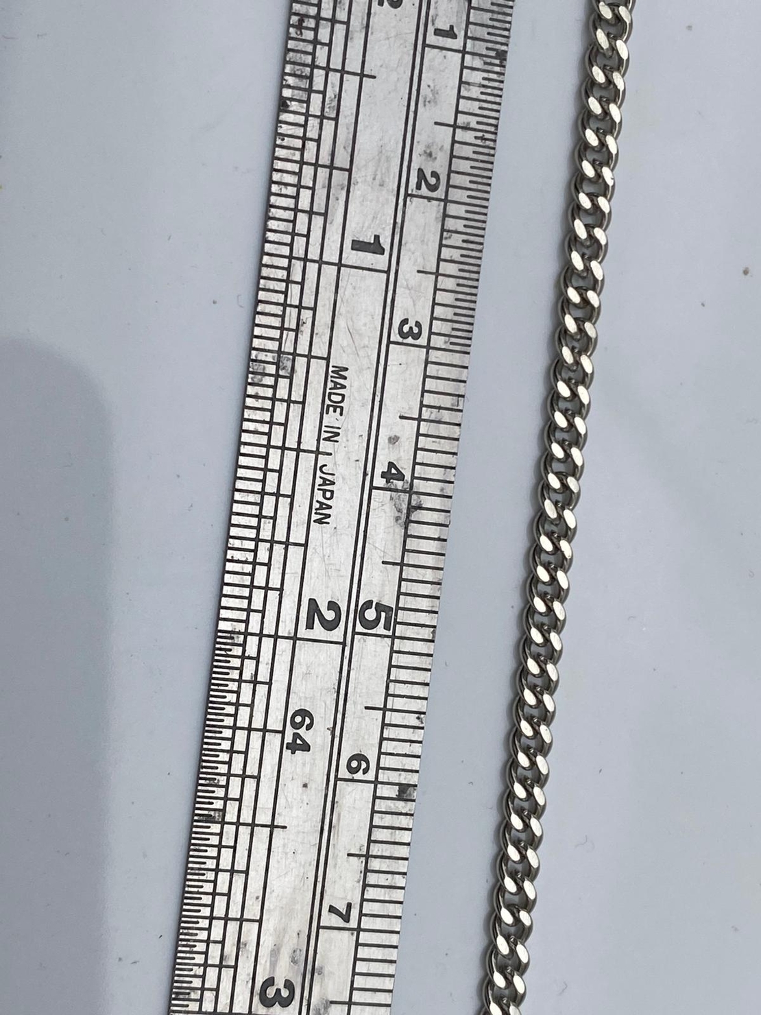 שרשרת פנצר פליז בציפוי ניקל רוחב 3 ממ (42)