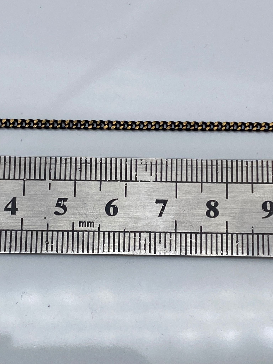 שרשרת פנצר פליז בציפוי שחור מגולח 4