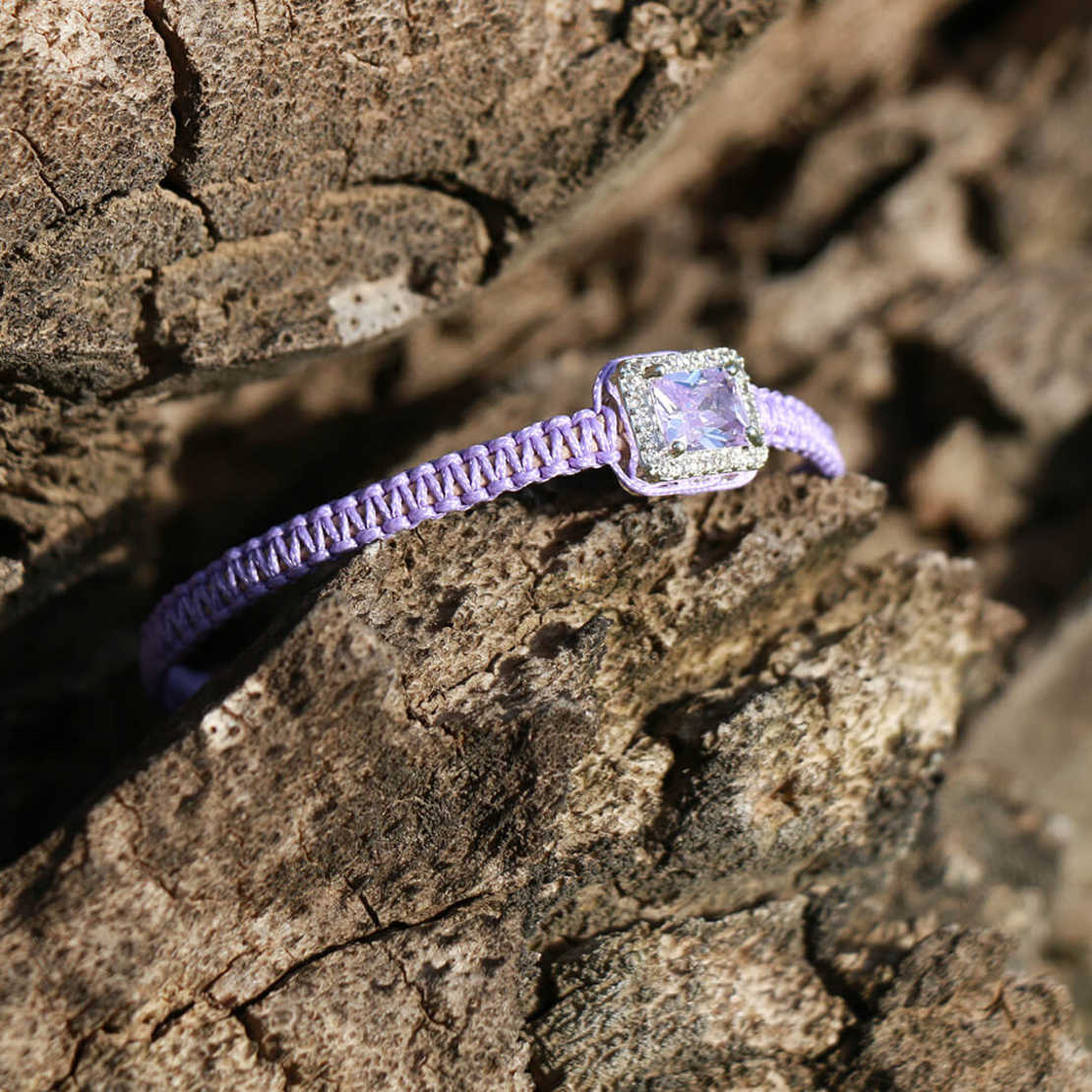 צמיד הוואנה - סגול, סגול, כסף