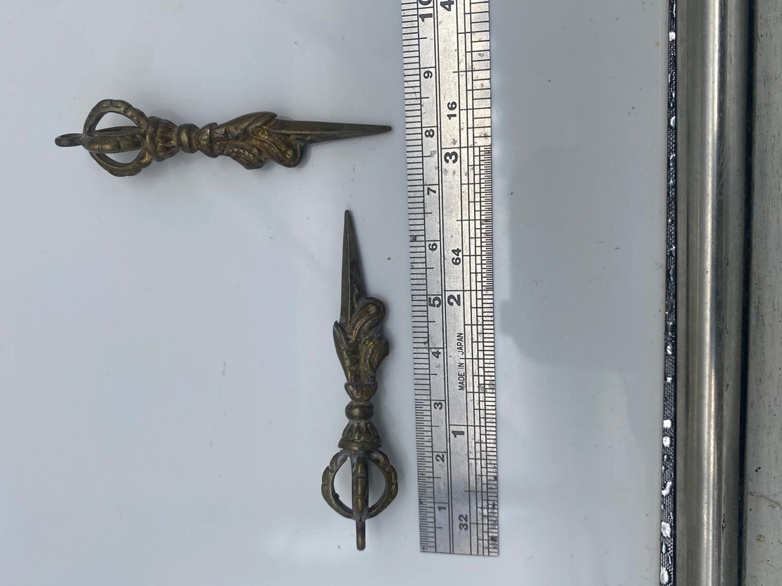 תליון וג'רה טיבטי- יציקת פליז ללא ציפוי (27)