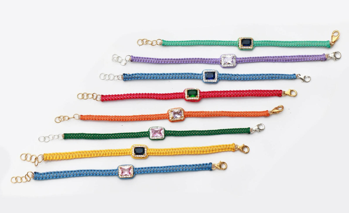 צמיד הוואנה - צהוב, כחול, זהב