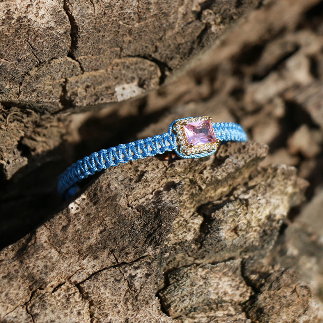 צמיד הוואנה - תכלת, ורוד, זהב