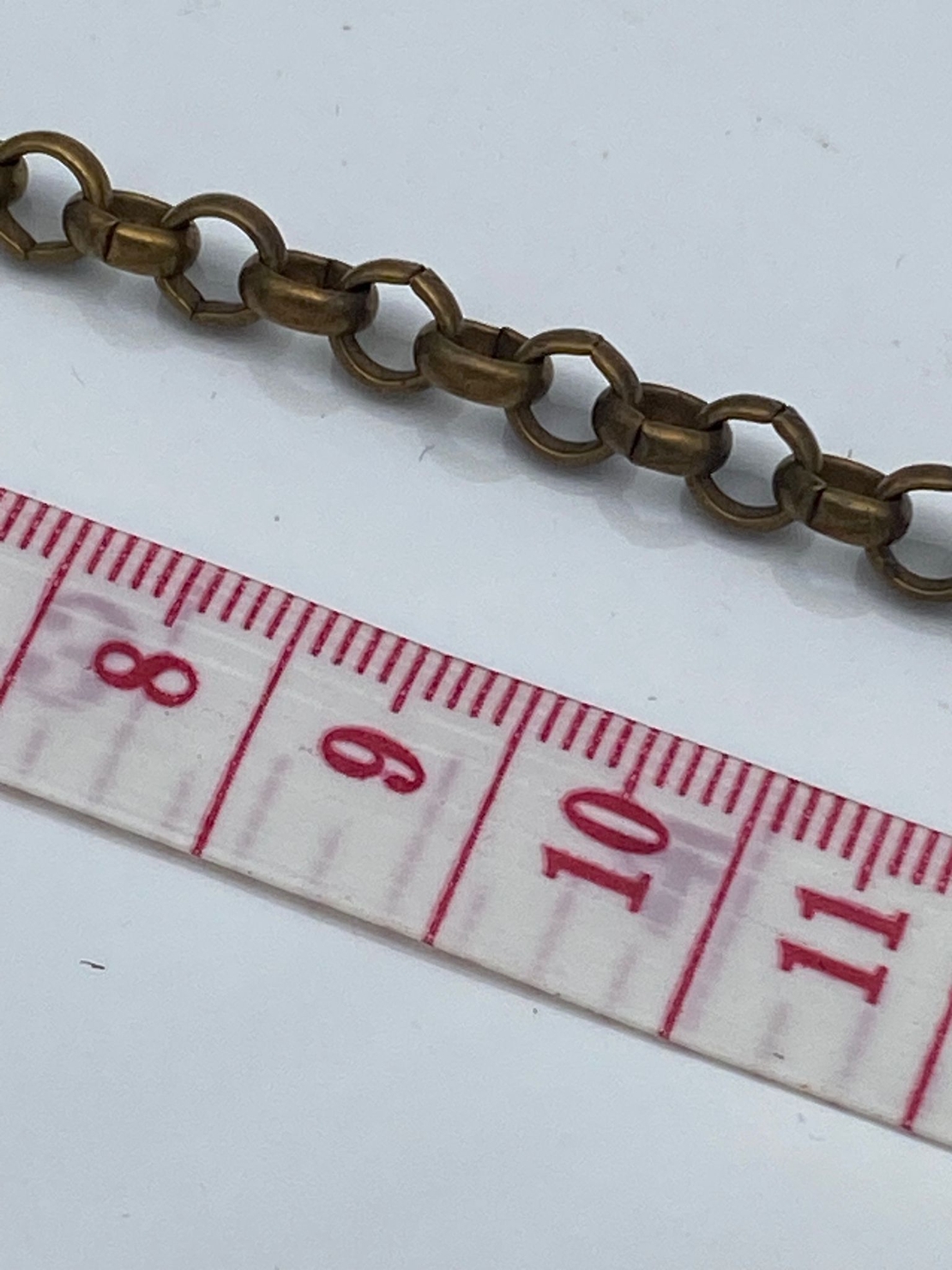 שרשרת אפונה פליז (לא מולחמת) 6 ממ ללא ציפוי (20)