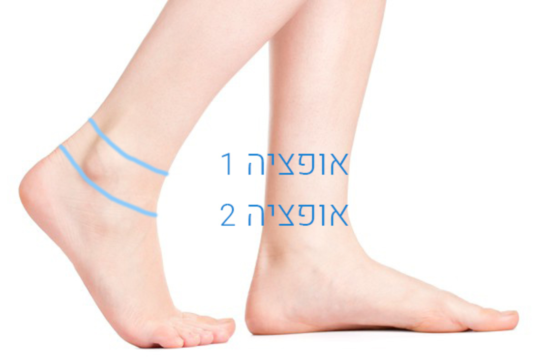 איך מודדים את היקף פרק כף הרגל? (לחצי לקריאת ההסבר)