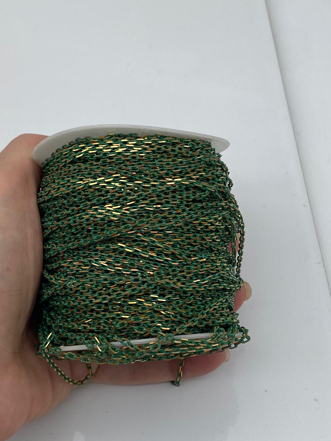 שרשרת חוליות אובליות פליז רוחב 2ממ בחיתוך דיימונד קאט בציפויים צבעוניים (11)