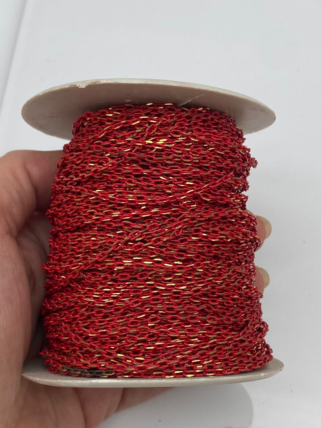 שרשרת חוליות אובליות פליז רוחב 2ממ בחיתוך דיימונד קאט בציפויים צבעוניים (11)