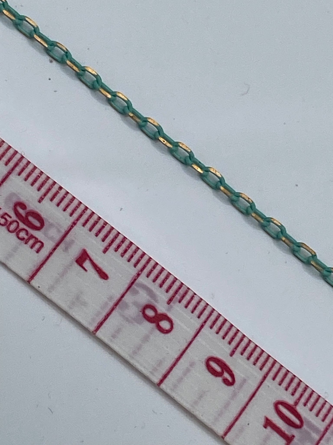 שרשרת חוליות אובליות פליז רוחב 2ממ בחיתוך דיימונד קאט בציפויים צבעוניים (11)