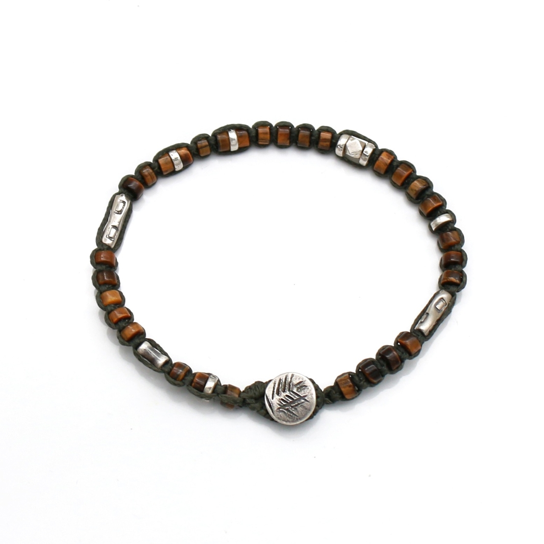 צמיד לגבר - אנתוני - כסף 925, טייגר איי