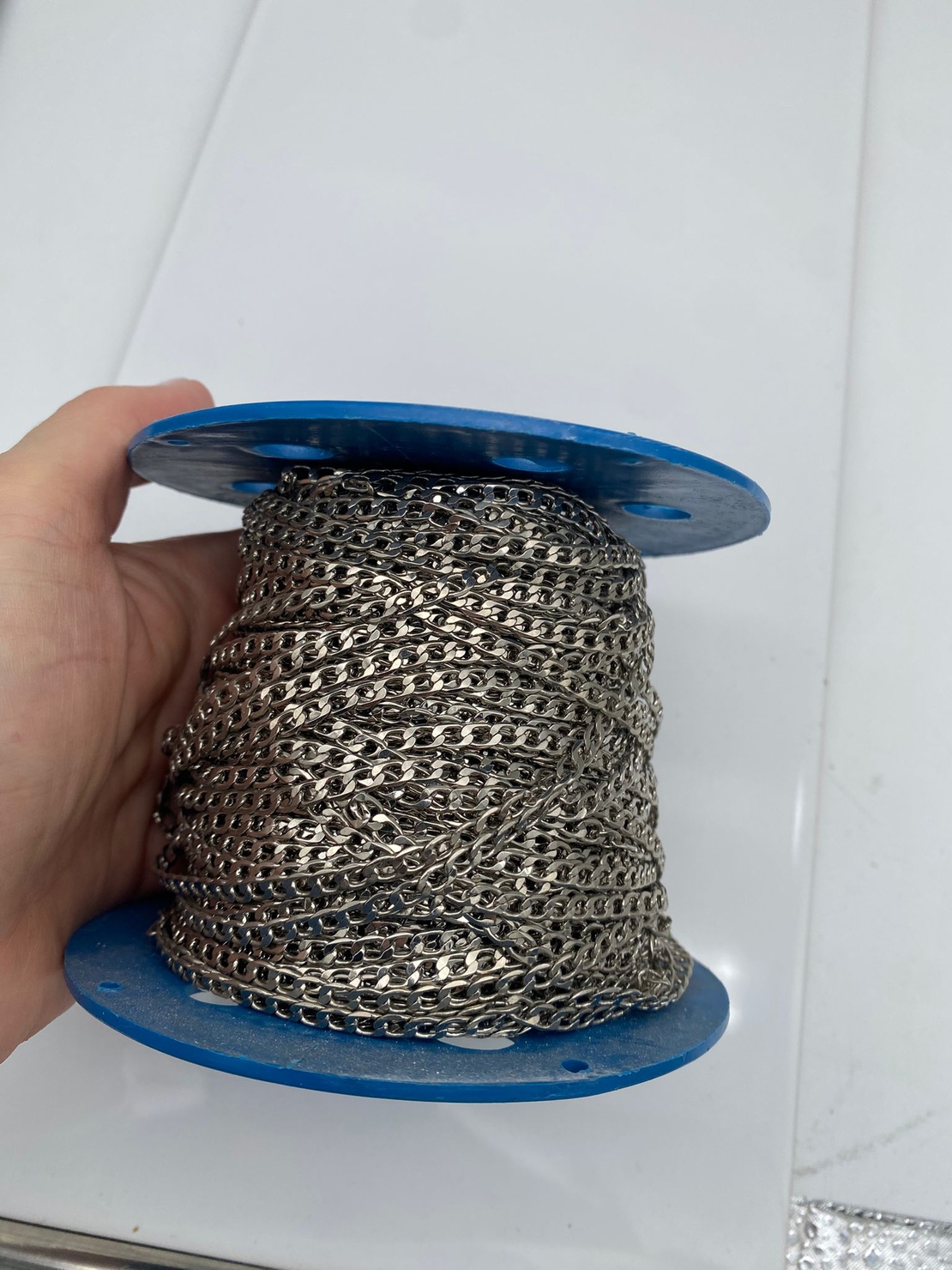 שרשרת גורמט פליז בציפוי ניקל 4 ממ (9)