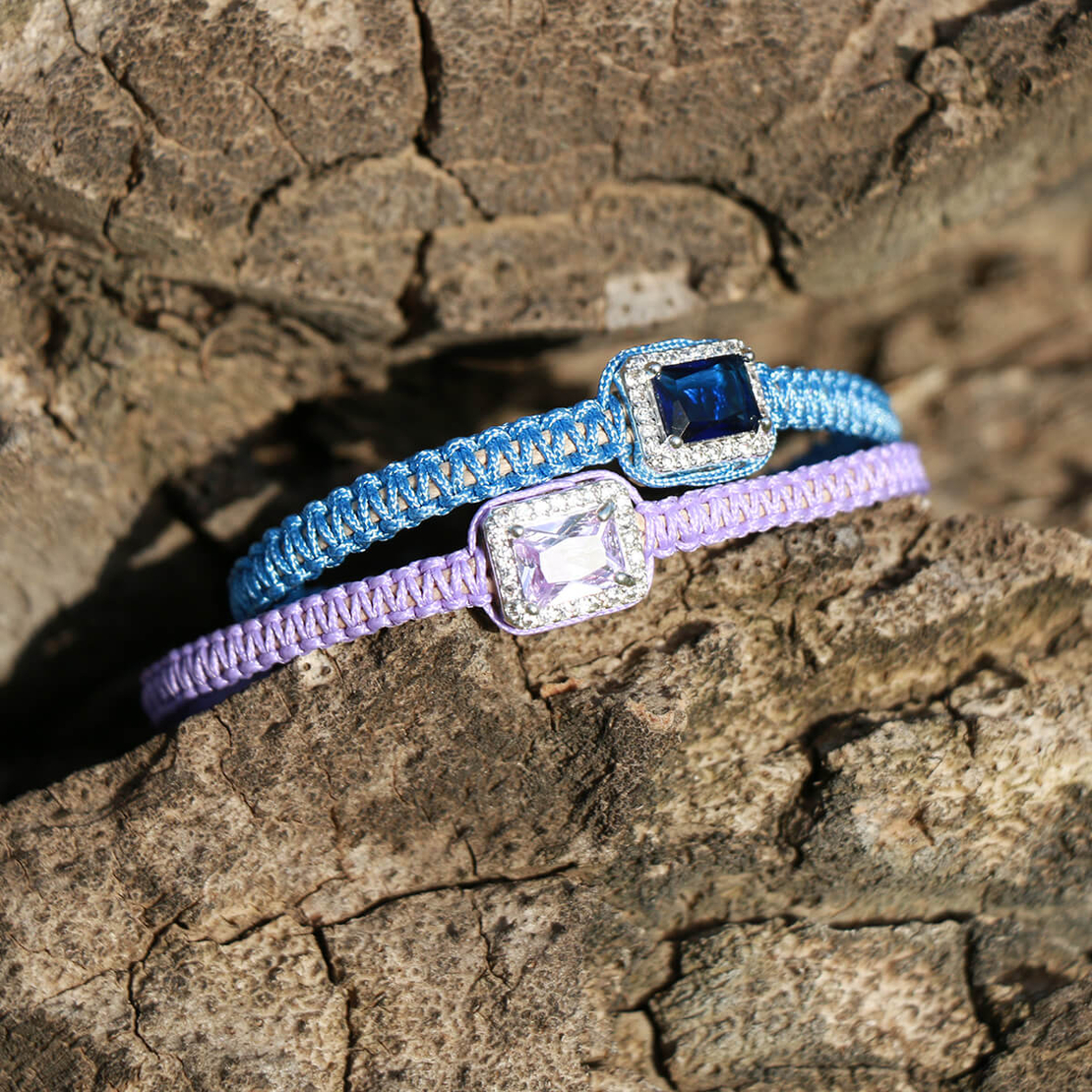 צמיד הוואנה - כחול, תכלת, כסף