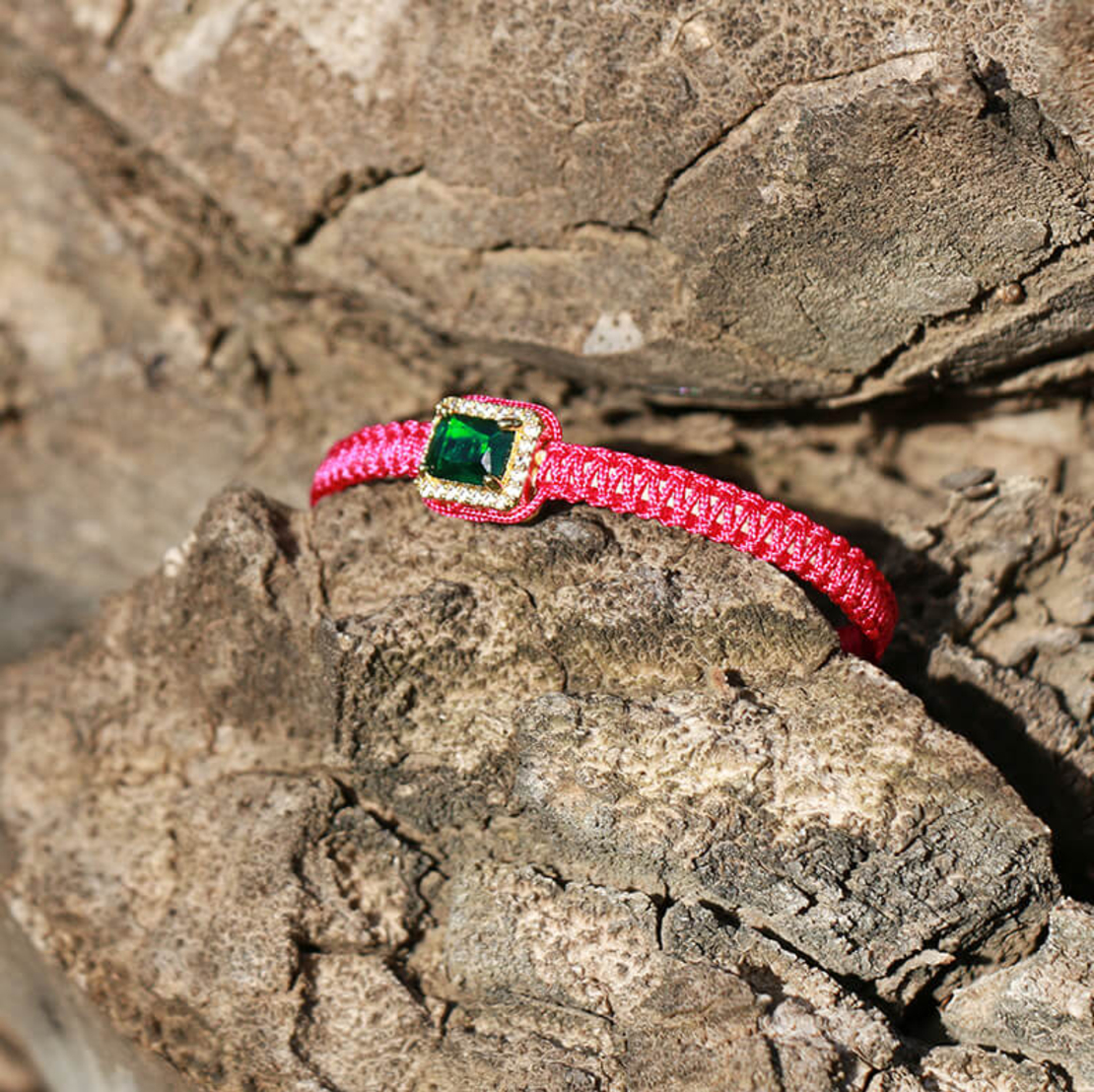 צמיד הוואנה - ורוד, ירוק, זהב