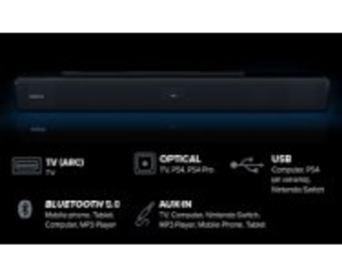 רמקולים CREATIVE STAGE V2 2.1 SOUNDBAR+SUBWOFER BT 5.0 160W ARC