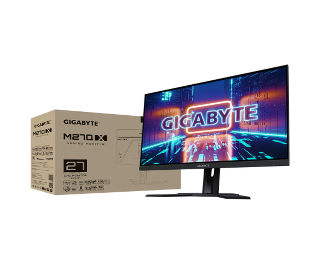 מסך Gigabyte M27Q X 27 2K 1Ms SS IPS 240HZ KVM HDR400 SPEAKERS