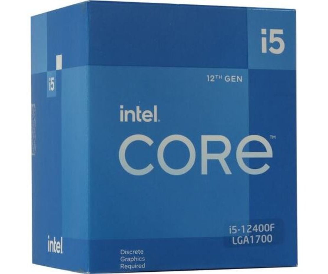 מעבד אינטל דור 12 INTEL I5-12400F BOX+Fan NO GPU 117W LGA1700