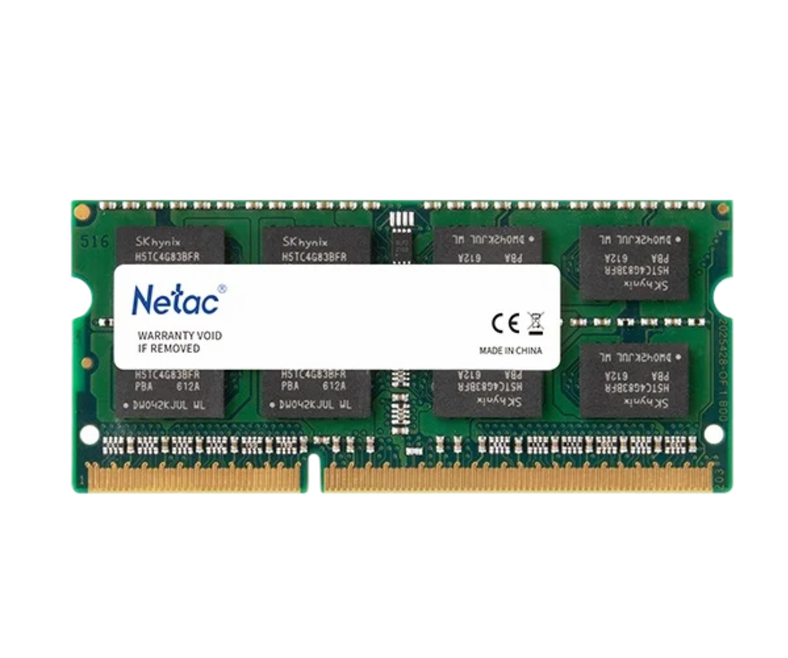 זכרון לנייד Netac 8GB DDR3L 1600Mhz SoDIMM C11 1.35V