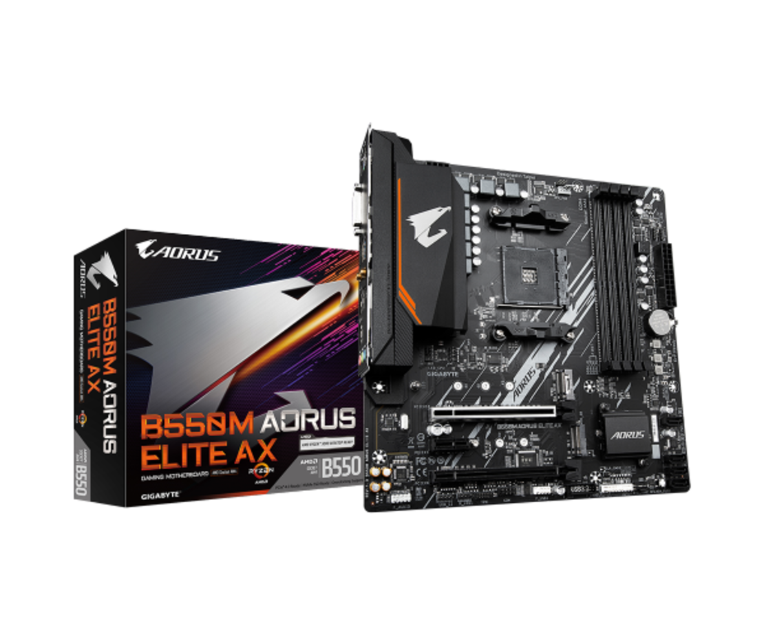 לוח אם Gigabyte B550M AORUS ELITE AX AM4 DDR4 WIFI DVI HDMI M-Atx