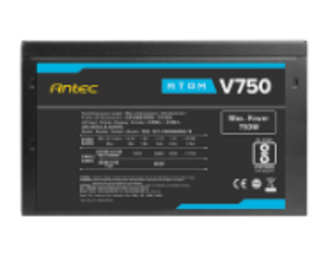 ספק כוח ANTEC ATOM V750 Active PFC 120MM silent fan non-mudular