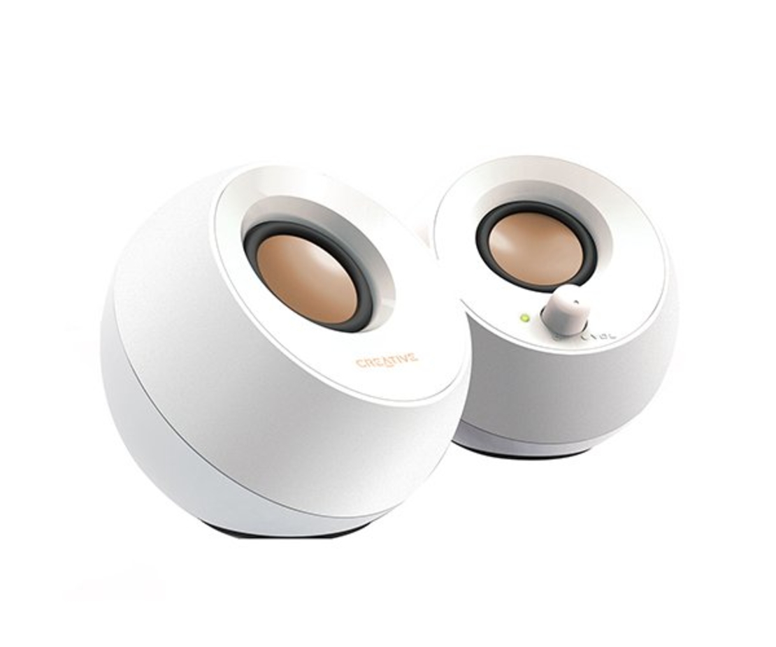 רמקולים למחשב USB powered White Creative Pebble