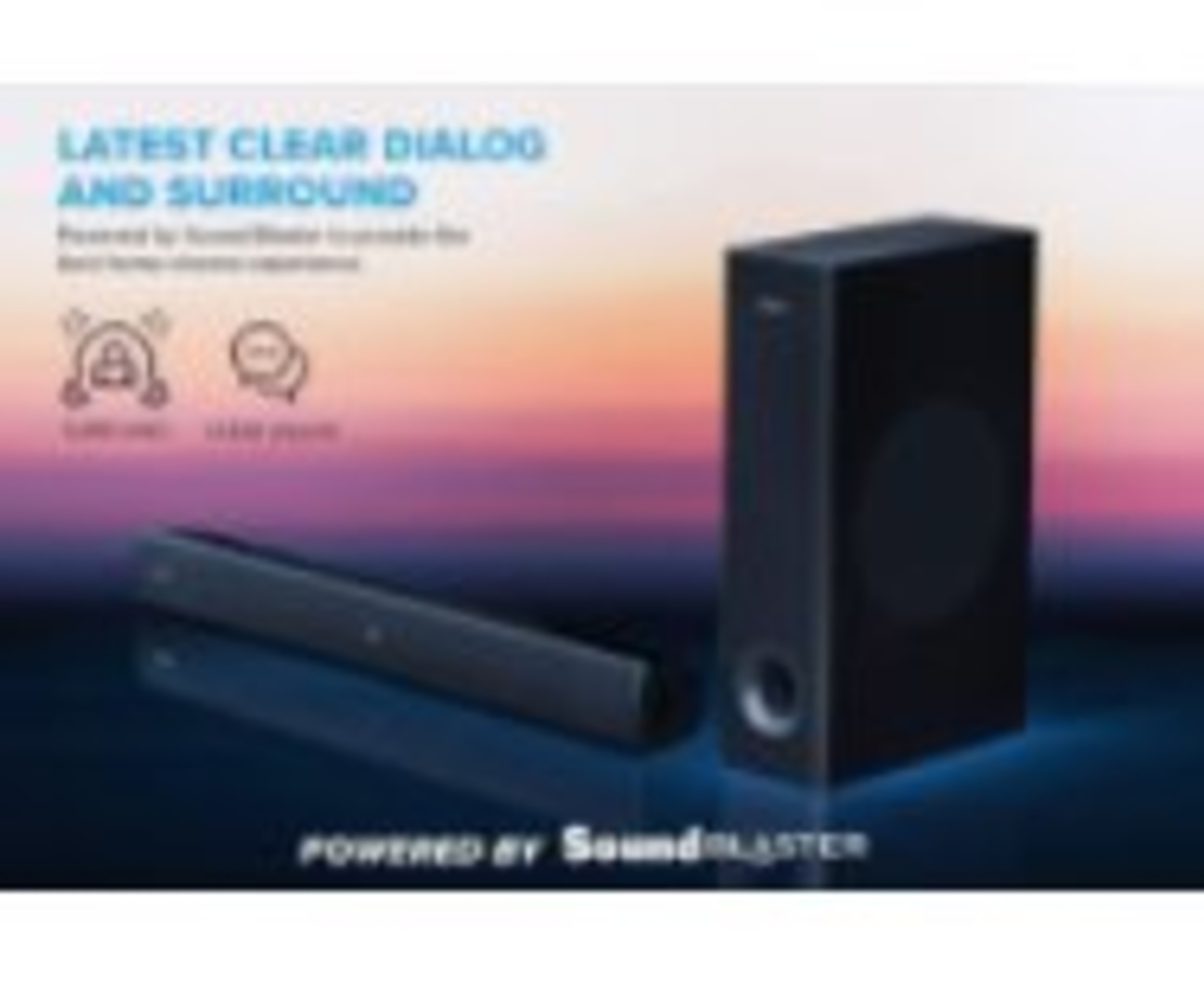 רמקולים CREATIVE STAGE V2 2.1 SOUNDBAR+SUBWOFER BT 5.0 160W ARC