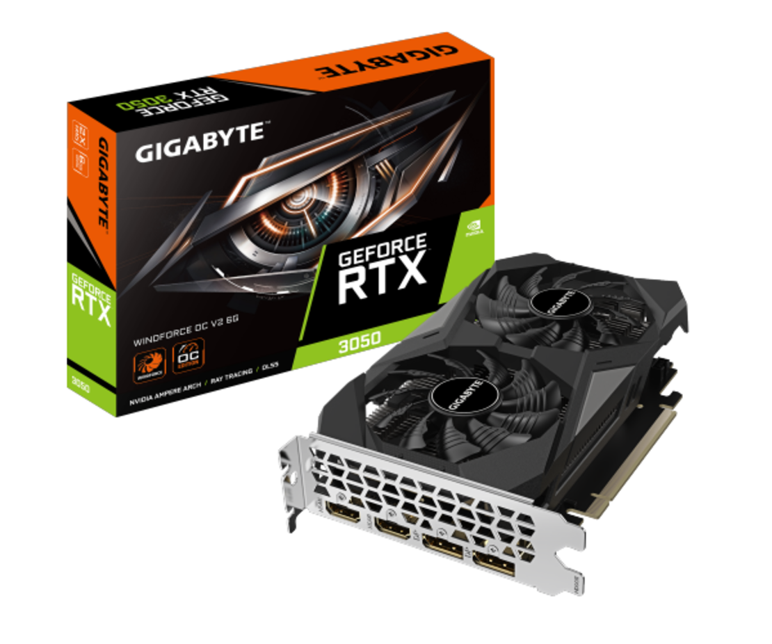 כרטיס מסך Gigabyte RTX 3050 Windforce 2 OC V2 6GB