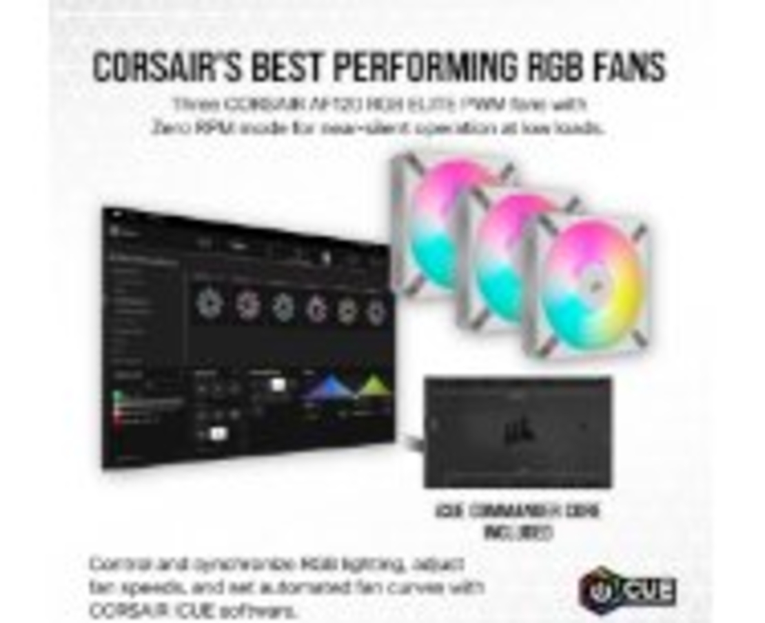 קרור לבן Corsair iCUE H150i Elite CAPELLIX XT 3XAF120 RGB Elite