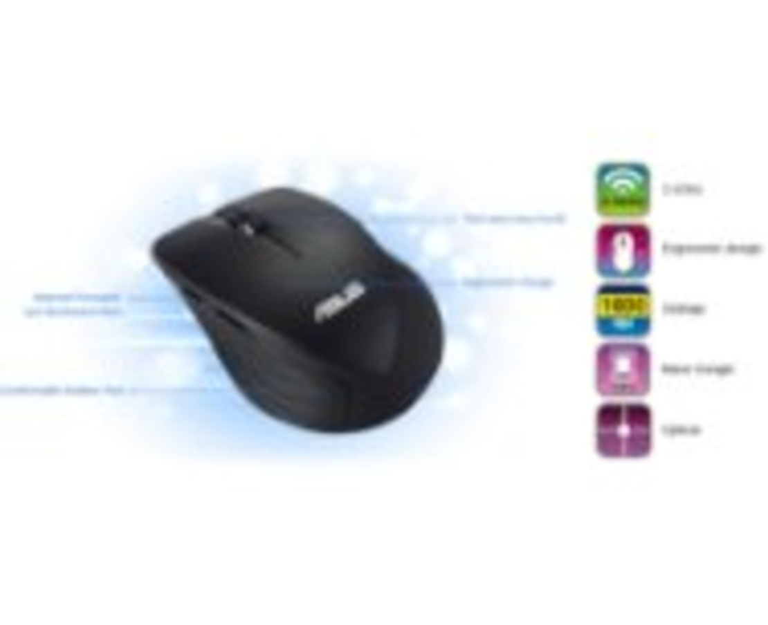 עכבר אלחוטי ASUS WT465 V2 Ergonomic design 2.4GHZ Black