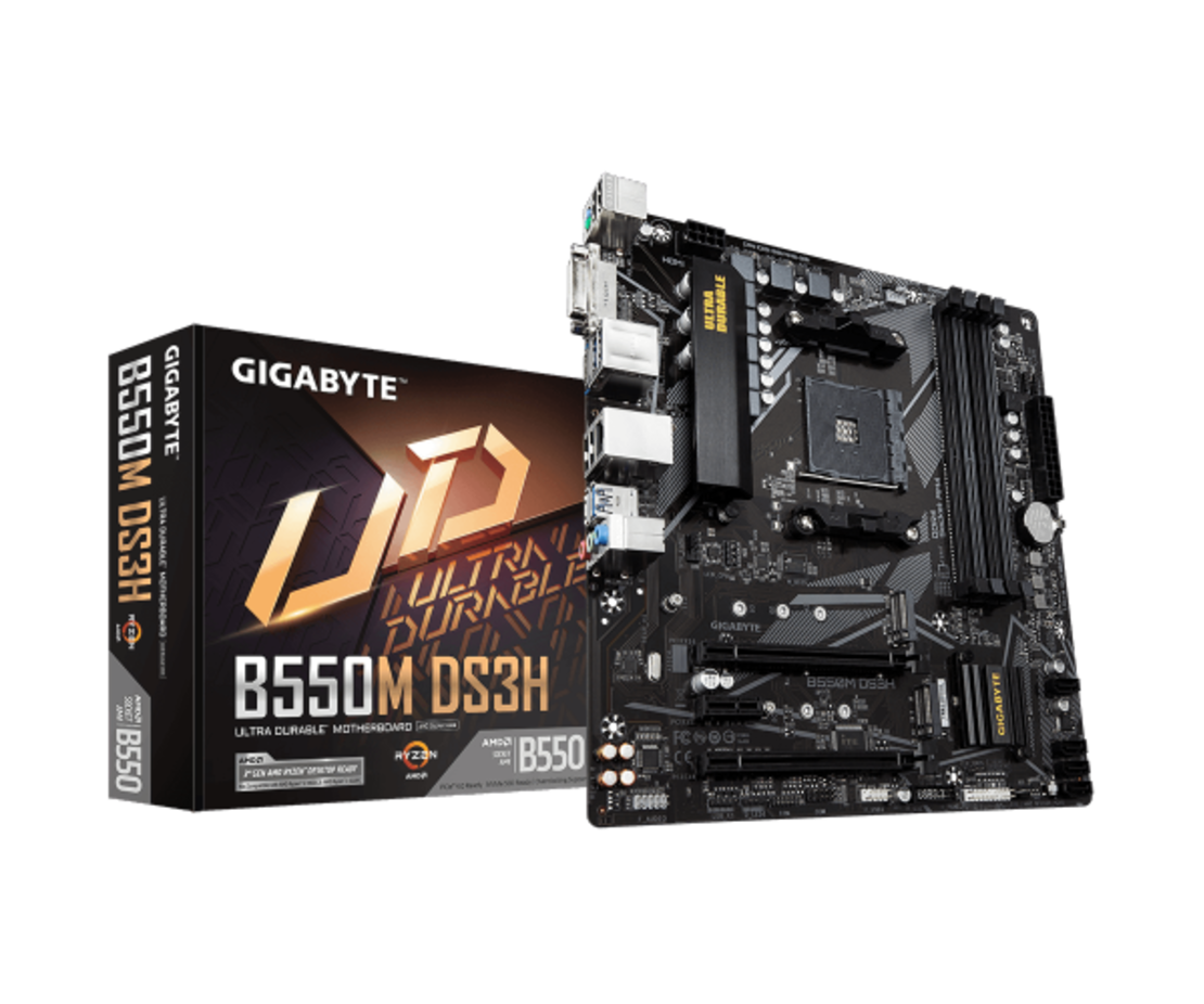 לוח אם למעבדי Gigabyte B550M DS3H 1.7 DDR4 Micro-Atx For AMD AM4