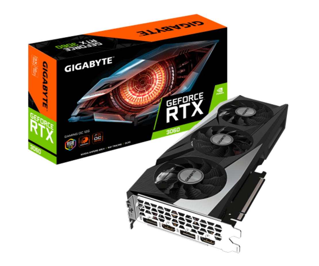 כרטיס  מסך Gigabyte RTX3060 Gaming OC 12GD 2.0 PCIE4.0 LHR