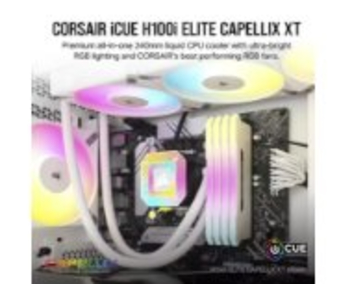 קירור Corsair iCUE H100i ELITE CAPELLIX XT Liquid Cooler White