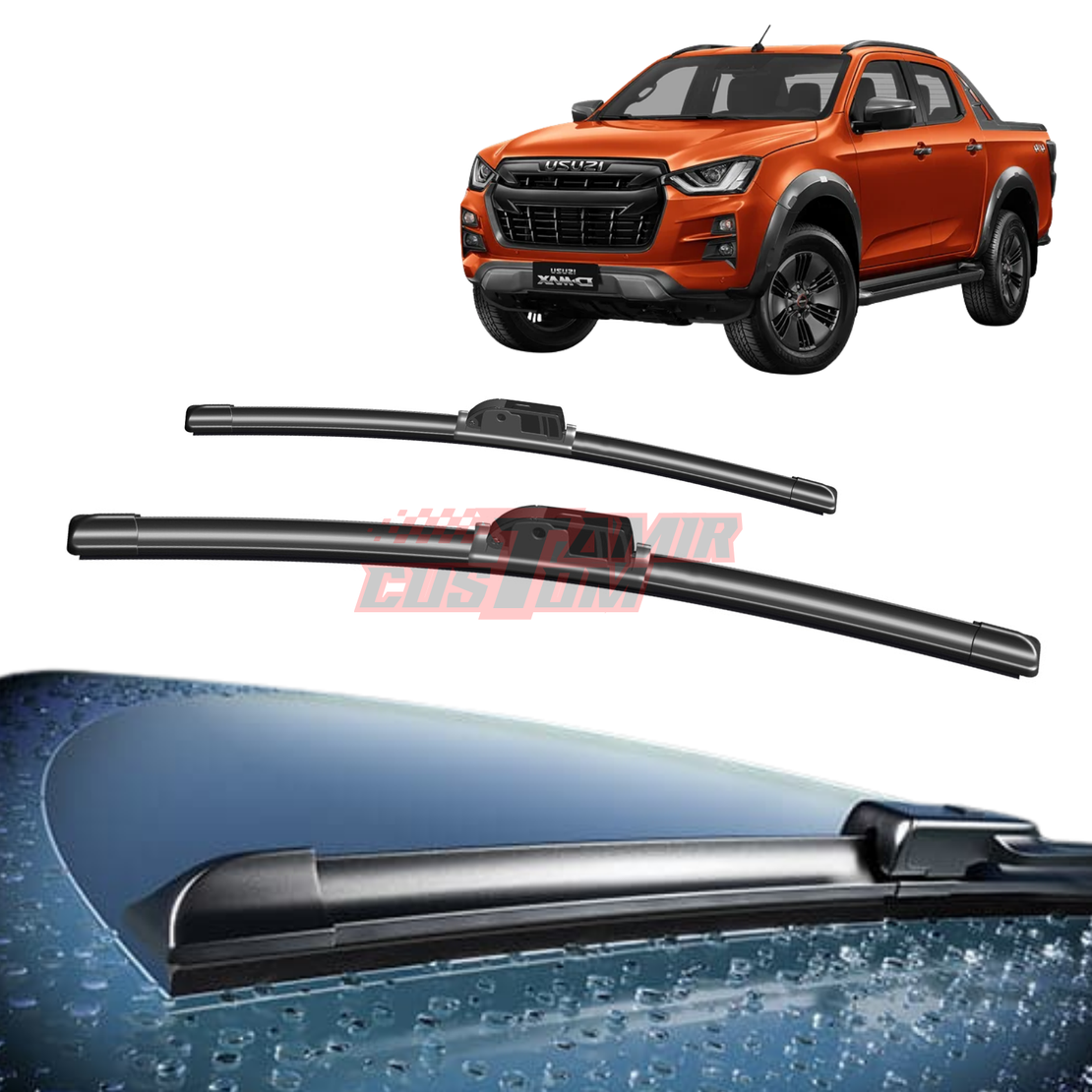 זוג מגבים קדמיים לאיסוזו דימקס Isuzu D-MAX 2020 ומעלה כולל 2026 ומעלה