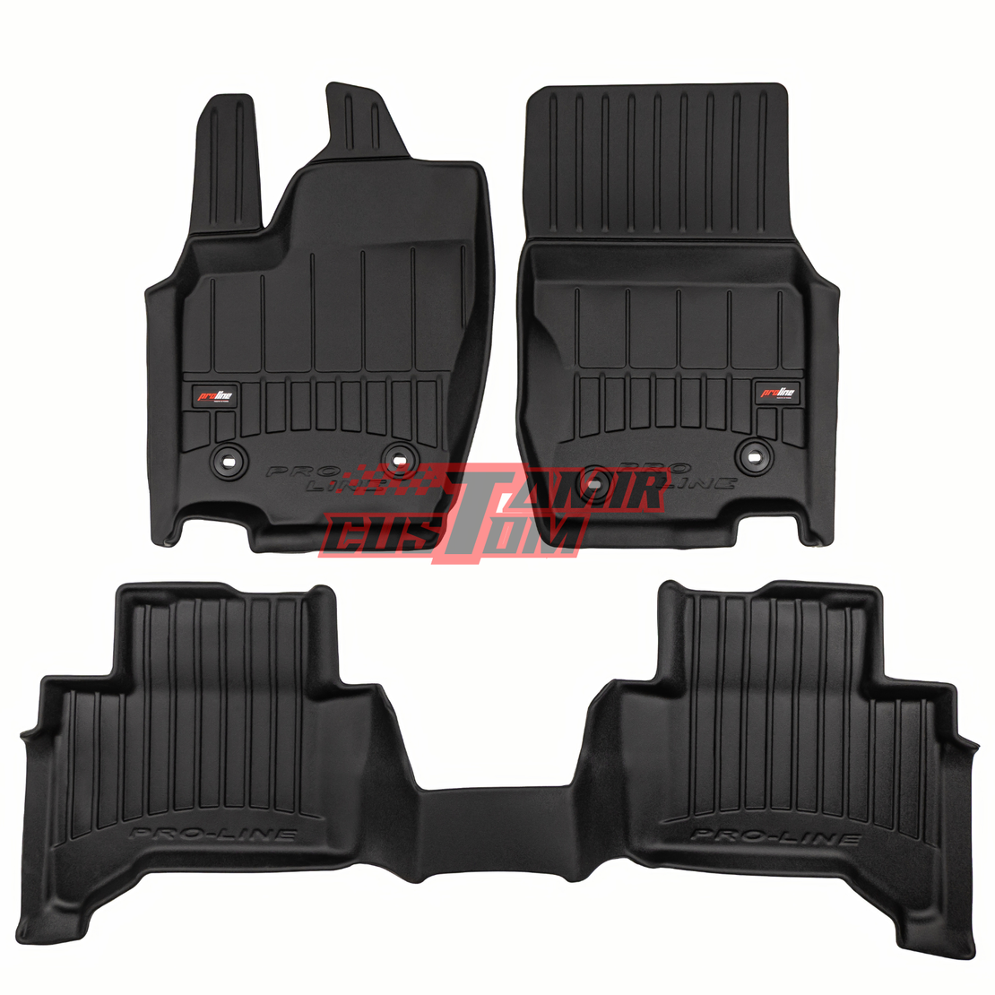 שטיחי 3D לטויוטה לנד קרוזר 2025 ומעלה (3 חלקים) Proline
