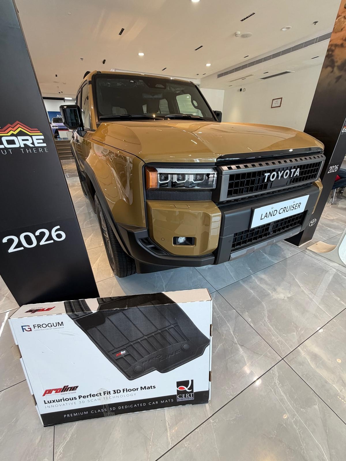 שטיחי 3D לטויוטה לנד קרוזר 2025 ומעלה (3 חלקים) Proline