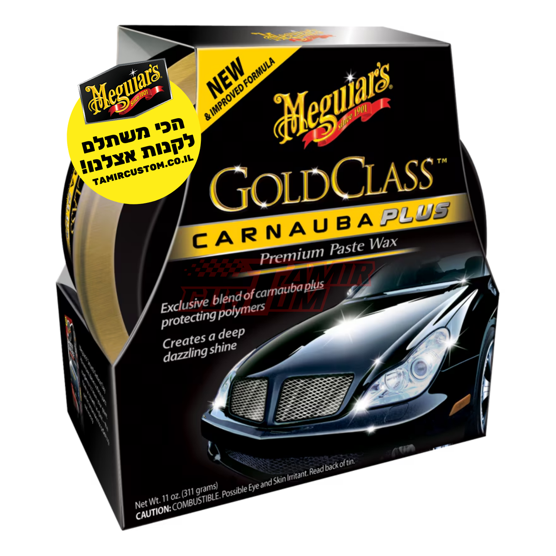 משחת ווקס קרנובה Meguiar's Carnauba Plus Premium Paste Wax G7014J (311 גרם)