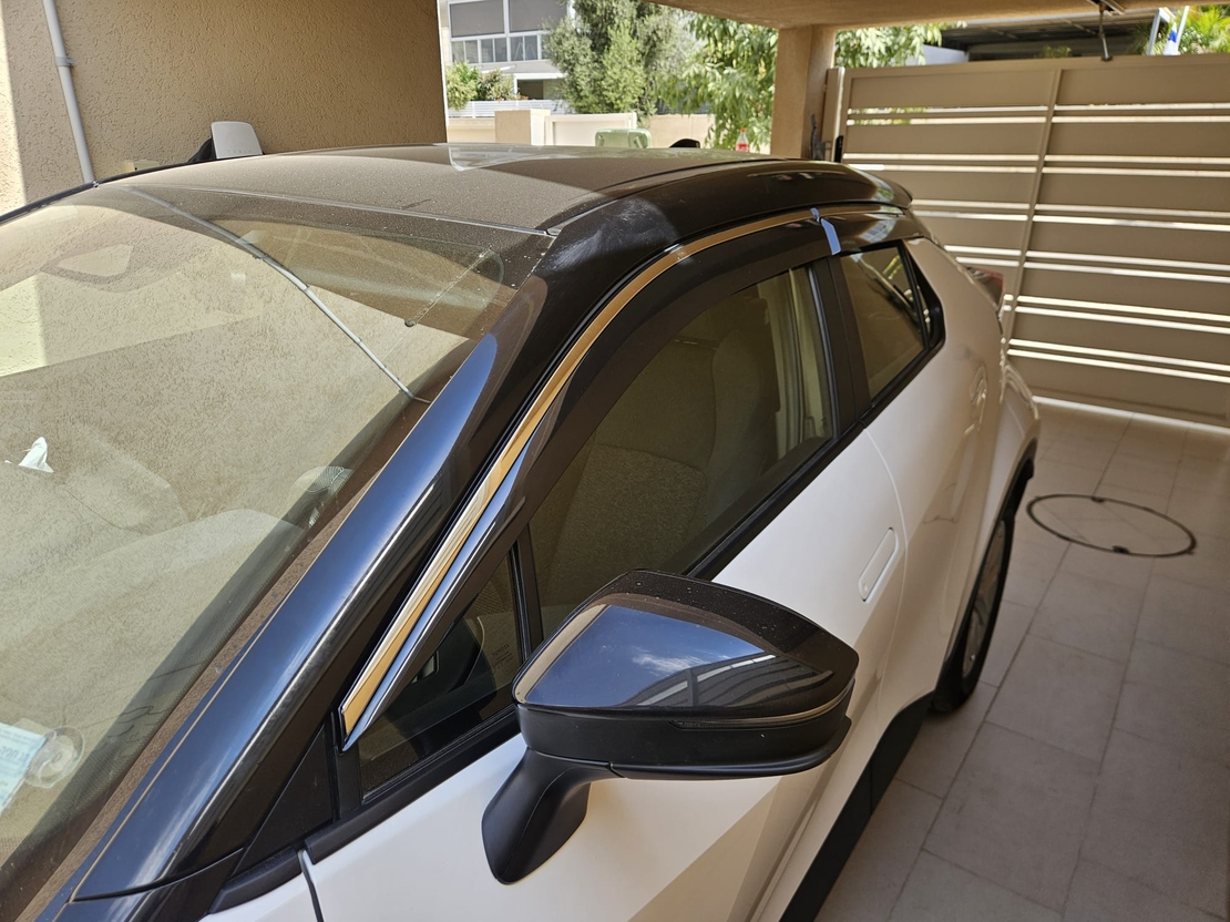 מגני רוח עם פס ניקל לטויוטה CHR 2024 ומעלה