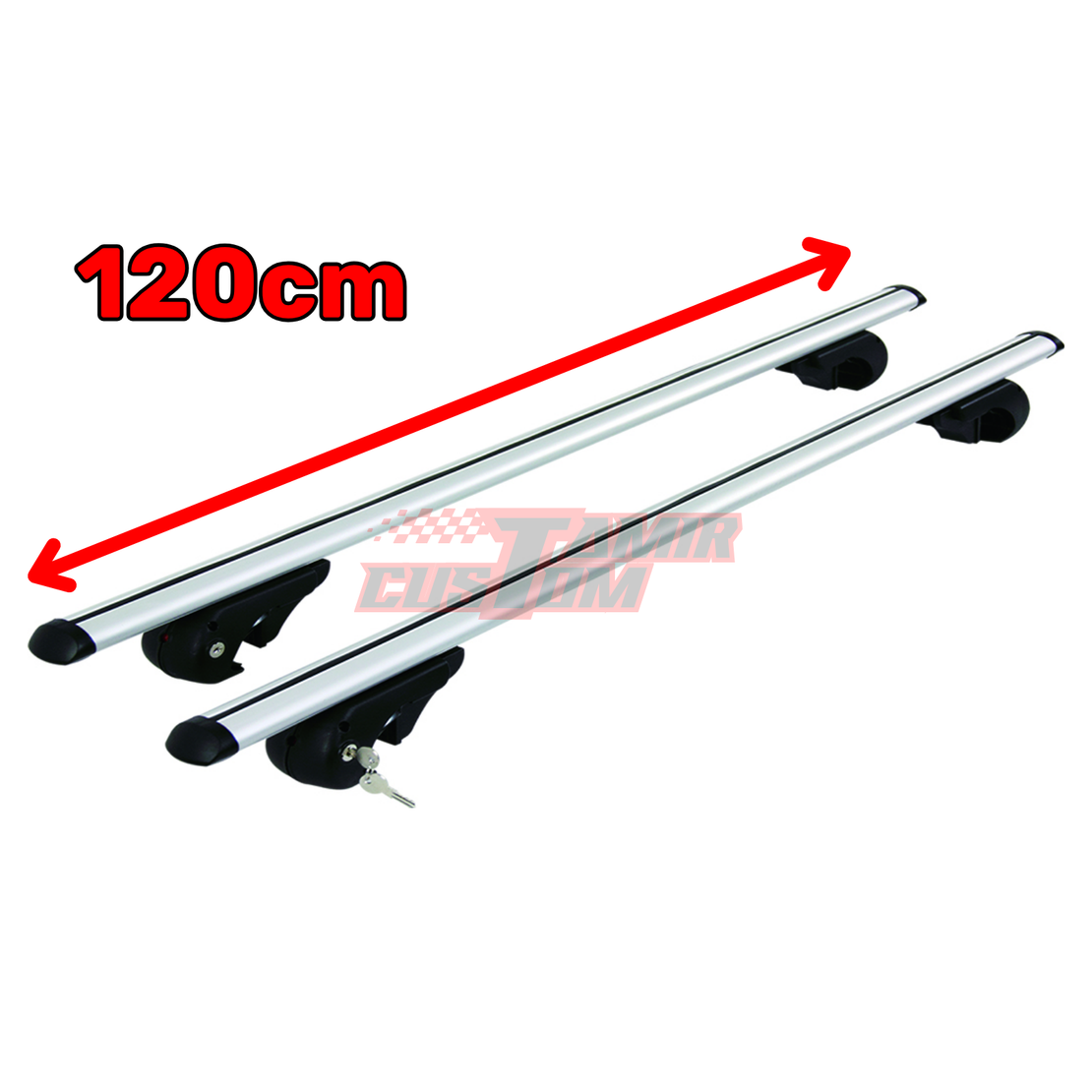 גגון אלומיניום לרכבים עם מוטות אורך לא צמודים (120 ס