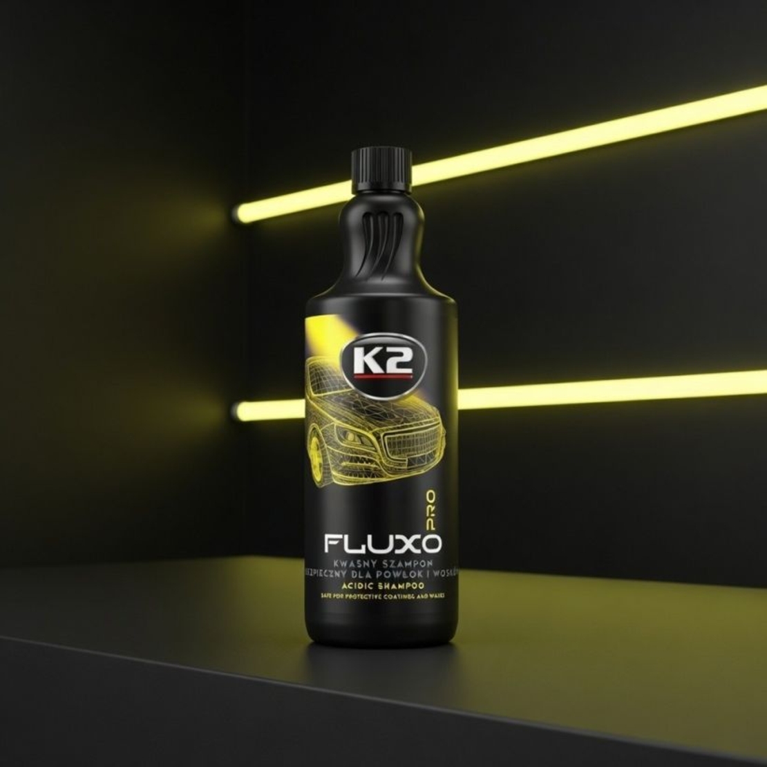 שמפו חומצי לרכבים עם ציפוי ננו קרמי K2 Fluxo Pro (1 ליטר)