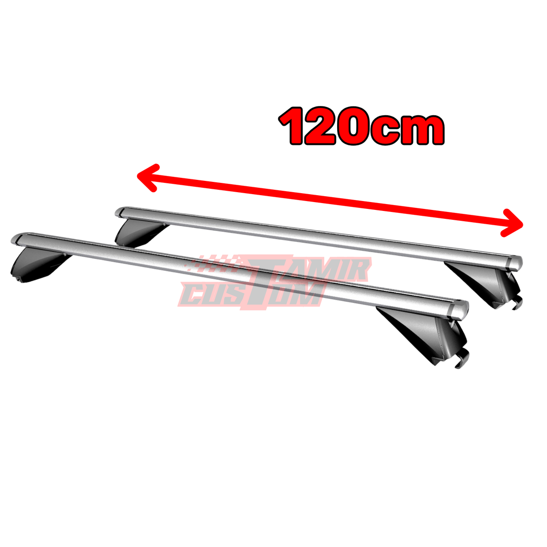 גגון אלומיניום לרכבים עם מוטות אורך צמודים (120 ס