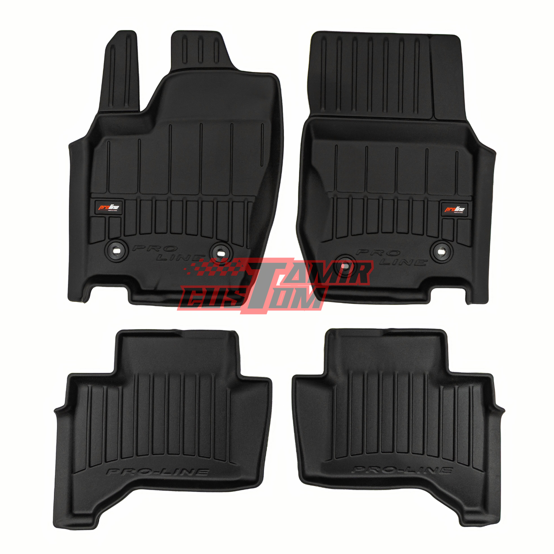 שטיחי 3D לטויוטה לנד קרוזר 2025 ומעלה (4 חלקים) Proline