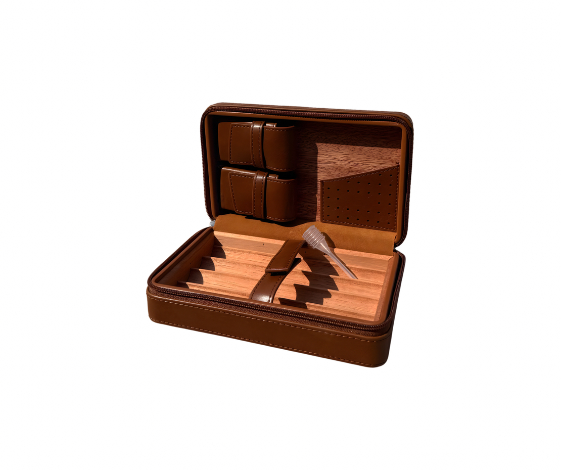 יומידור נסיעות יוקרתי מעור-צבע חום