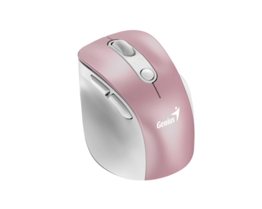 עכבר אלחוטי גיימינג נטען Genius Ergo 9000S PRO BT+WIFI PINK