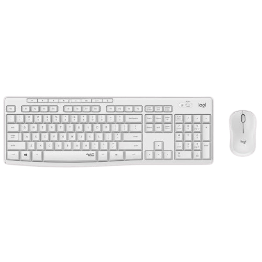 מקלדת + עכבר אלחוטיים שקטים LOGITECH MK295 SILENT WHITE