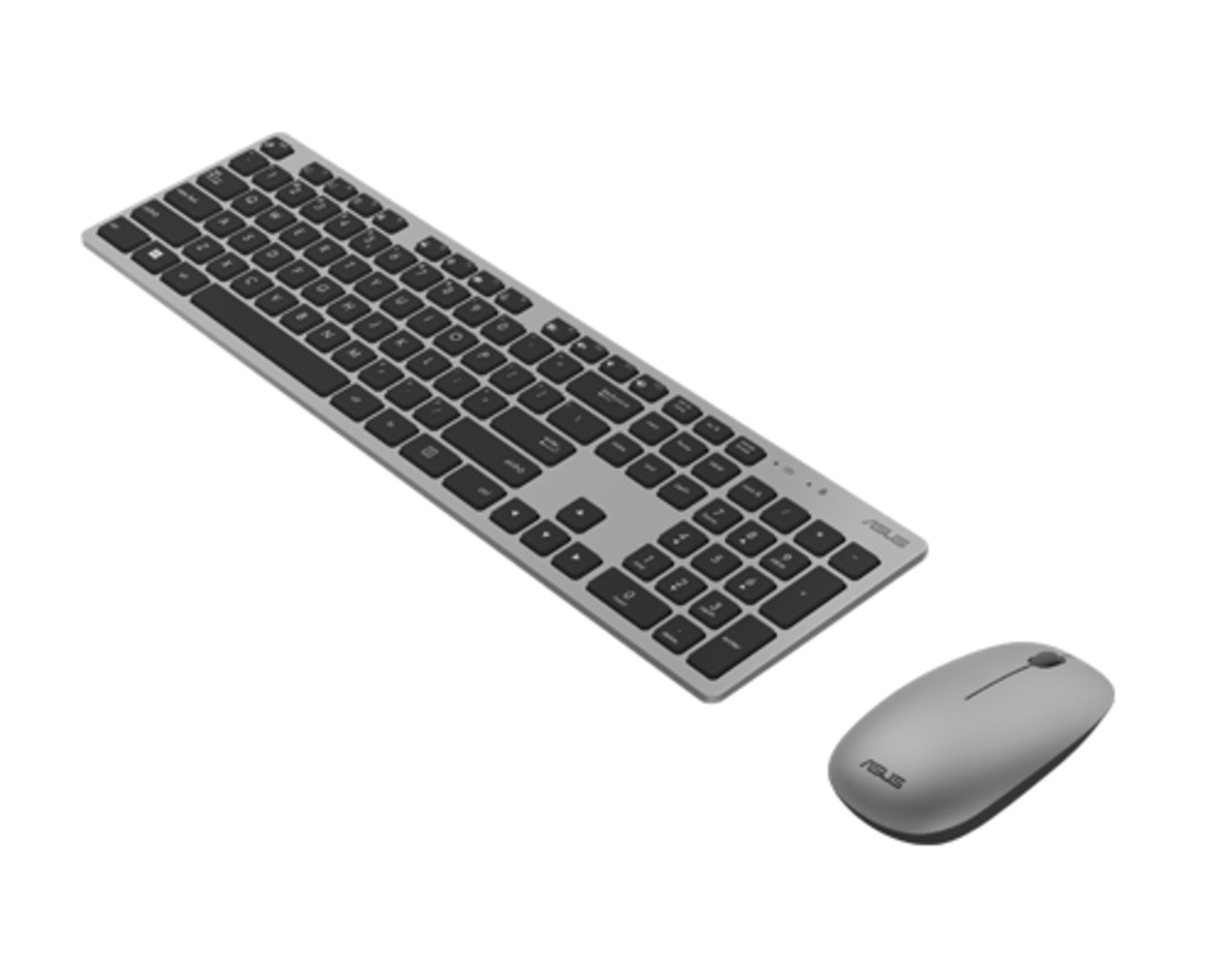 מקלדת + עכבר אלחוטיים שחור כסוף ASUS W5000 Wireless Slim Black silver