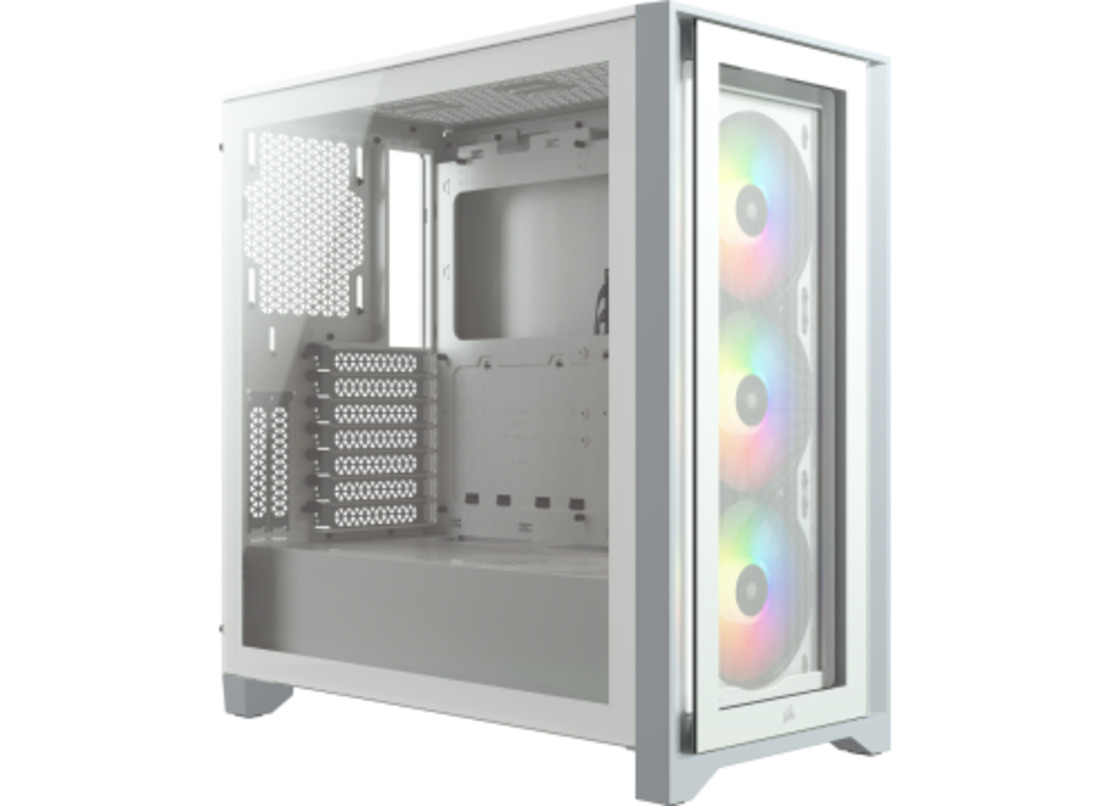 מארז מחשב Corsair iCUE 4000X RGB TG White