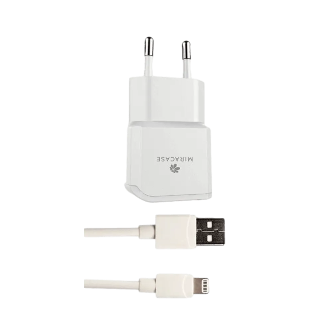 מטען סלולר לבן  + כבל SILVERLINE 2.1A LIGHTNING APPLE 1.2M